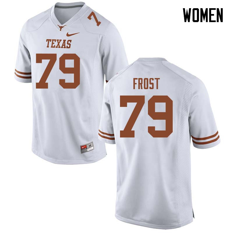 Women #79 Matt Frost Texas Longhorns College Football Jerseys Sale-White